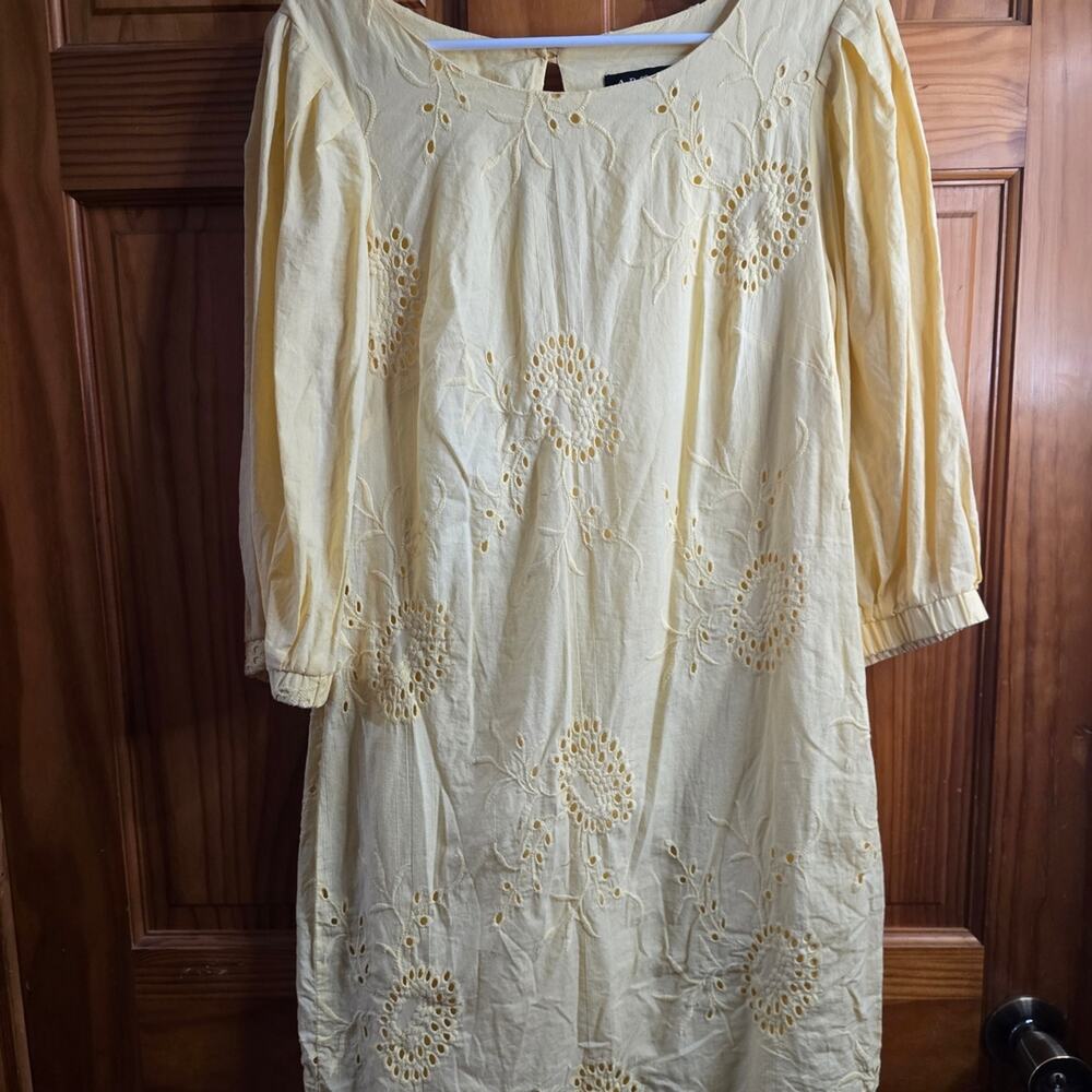A.B.S Elegant Yellow Embroidered Dress Size 10
